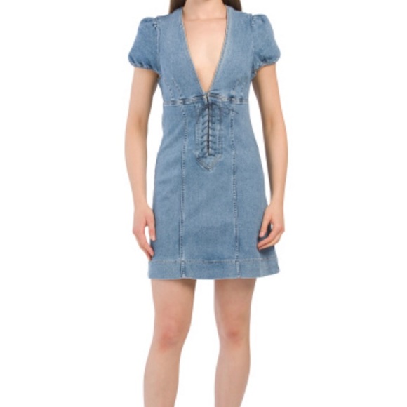 Free People Something Sweet Mini Denim 